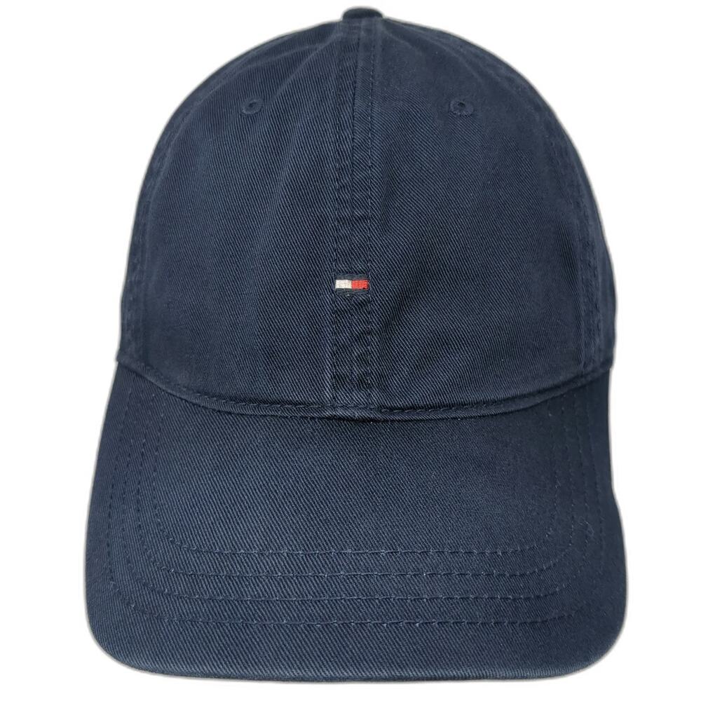 Tommy Hilfiger Baseball Cap Blue One Size Adjustable Strapback Cotton Logo Hat